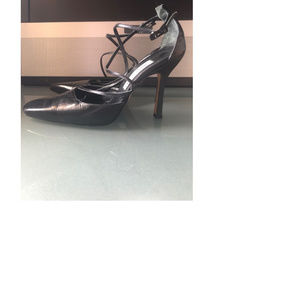 Jimmy Choo Black Strappy Closed Toe Heels